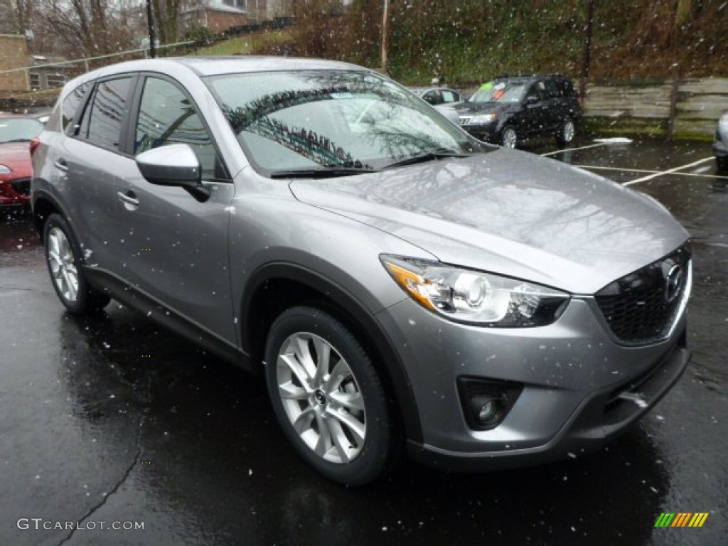 Liquid Silver Metallic 2014 Mazda CX-5 Grand Touring AWD Exterior Photo #77811302
