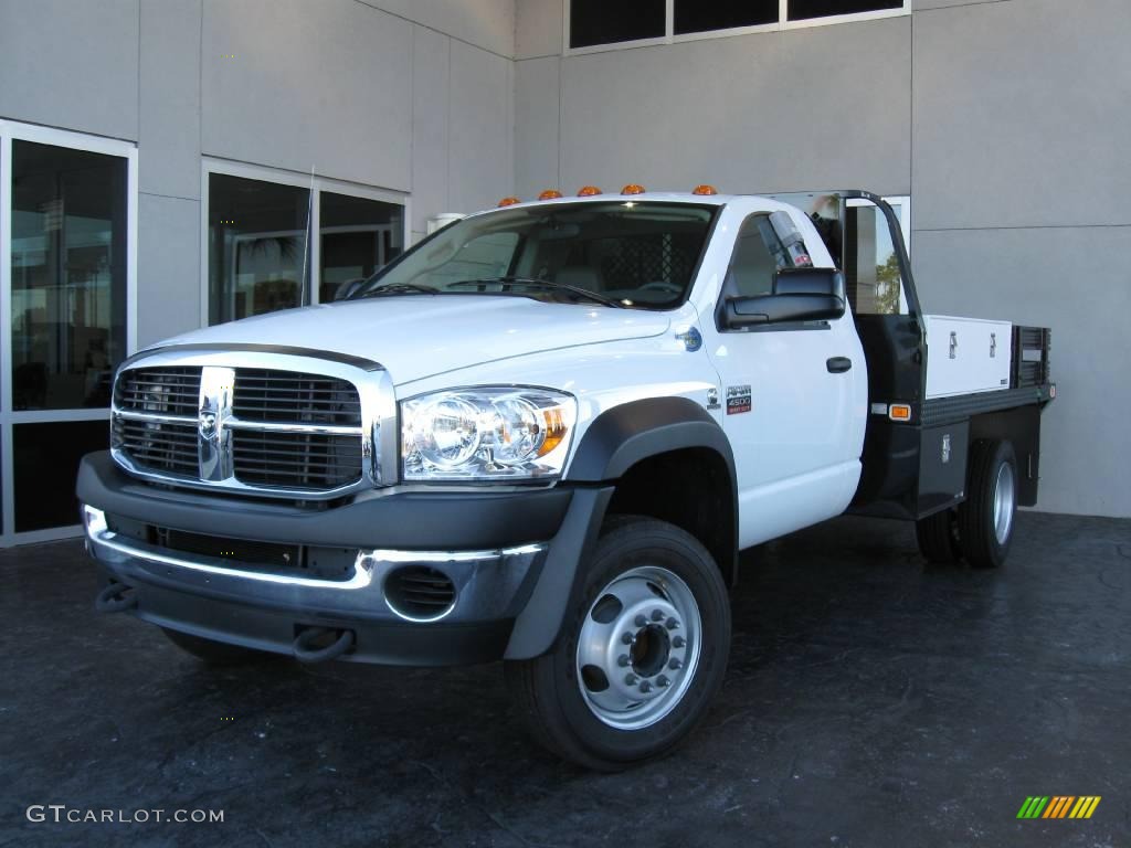 2008 Ram 4500 HD SLT Regular Cab Knapheide Gooseneck Platform - Bright White / Medium Slate Gray photo #1