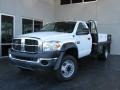 Bright White 2008 Dodge Ram 4500 HD SLT Regular Cab Knapheide Gooseneck Platform
