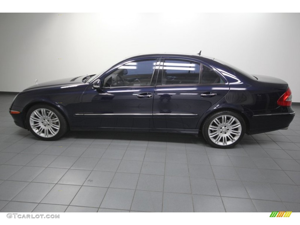 2008 E 350 Sedan - Capri Blue Metallic / Cashmere photo #2