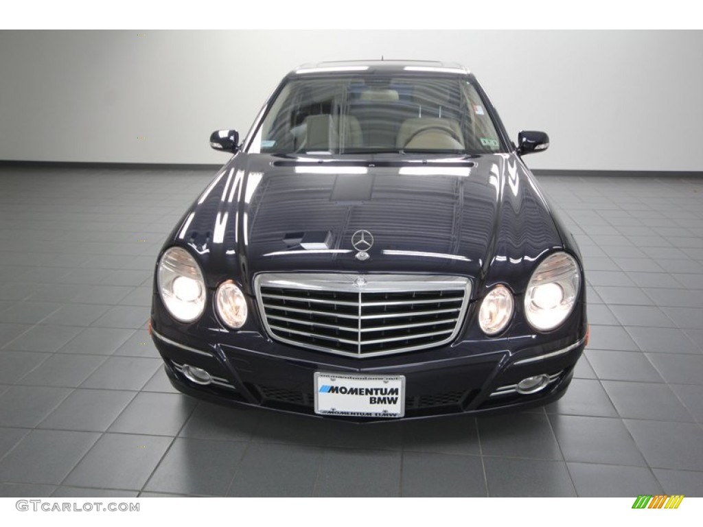 2008 E 350 Sedan - Capri Blue Metallic / Cashmere photo #6