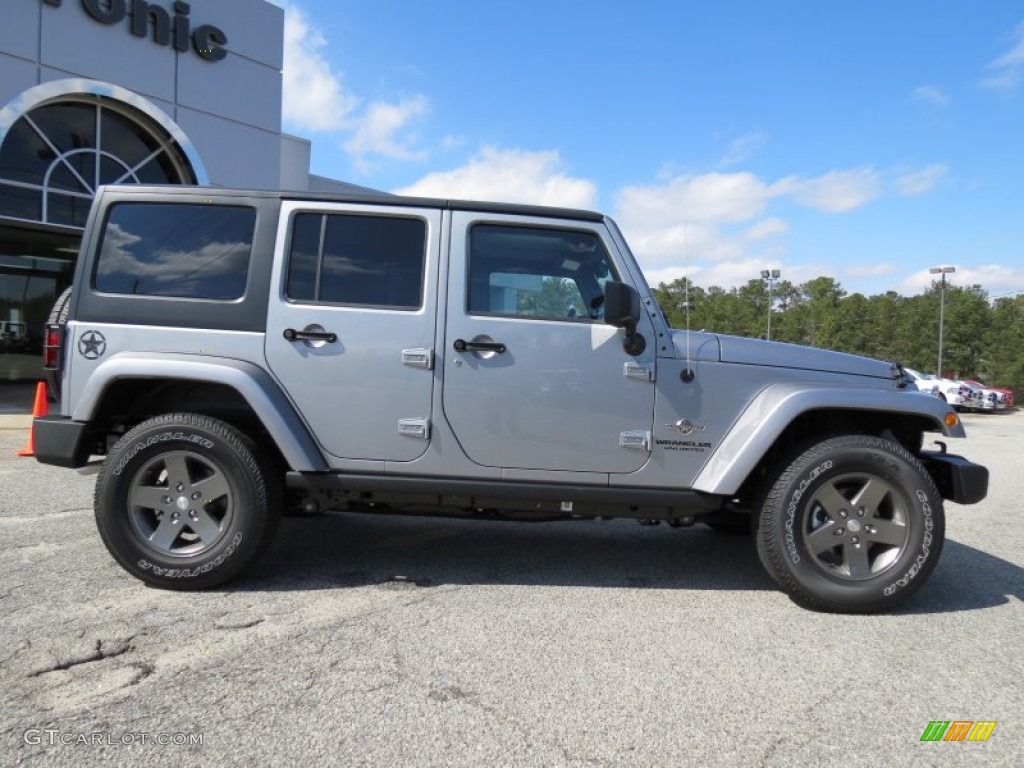 Billet Silver Metallic 2013 Jeep Wrangler Unlimited Oscar Mike Freedom Edition 4x4 Exterior Photo #77813198