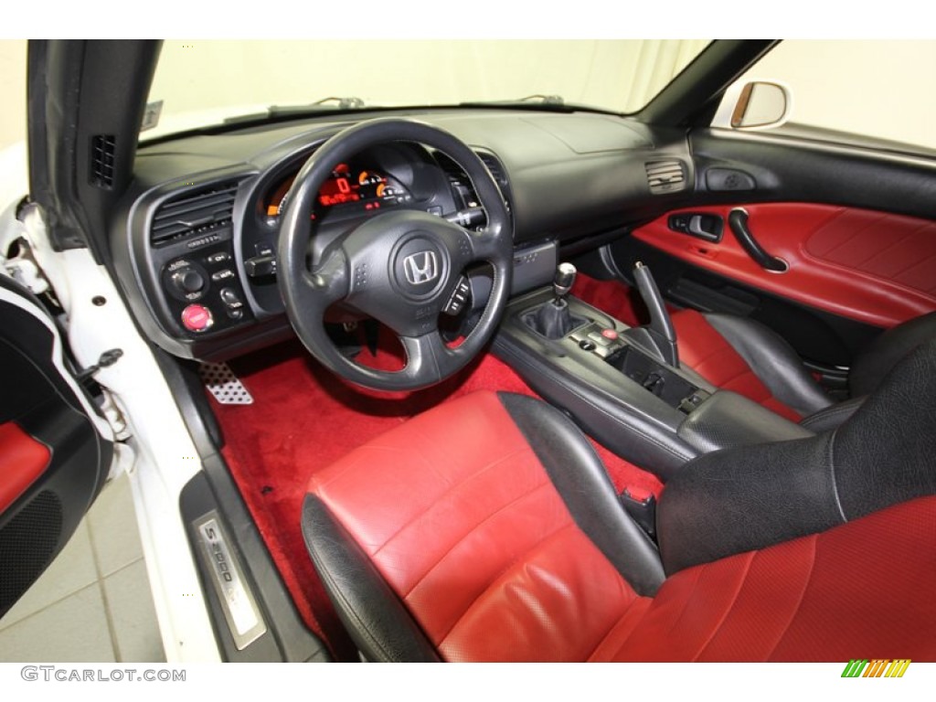 Black/Red Interior 2007 Honda S2000 Roadster Photo #77813233