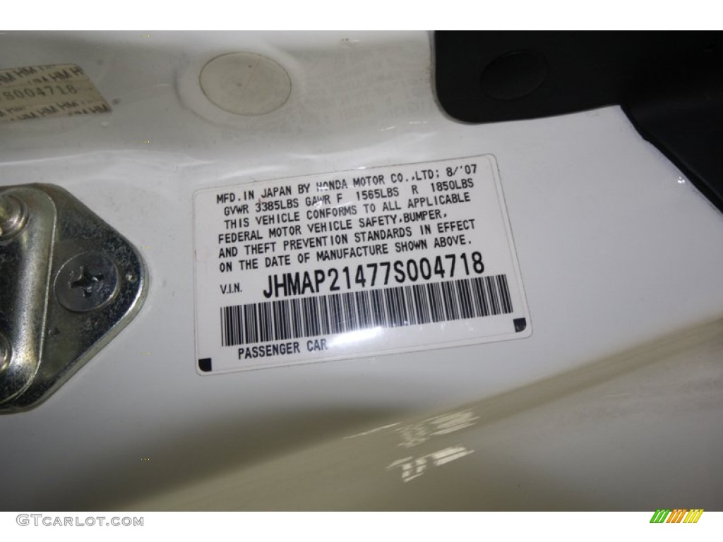 2007 S2000 Roadster - Grand Prix White / Black/Red photo #10