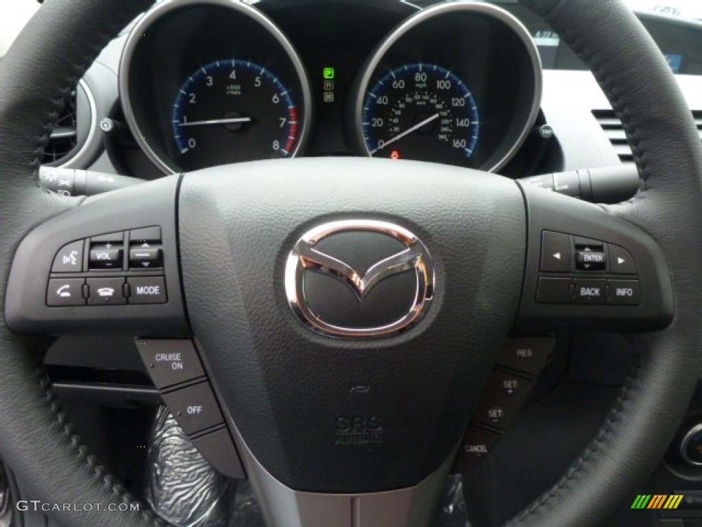 2013 Mazda MAZDA3 i Touring 4 Door Black Steering Wheel Photo #77813351
