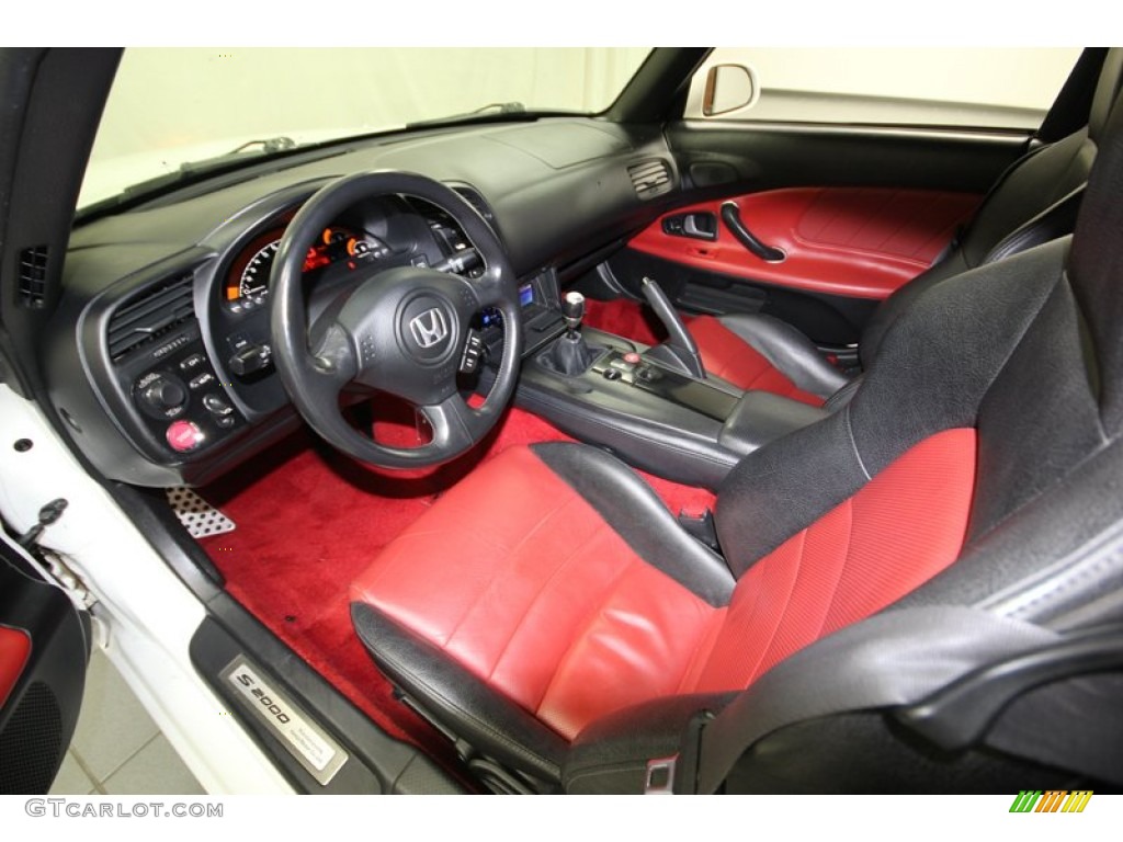 Black/Red Interior 2007 Honda S2000 Roadster Photo #77813396