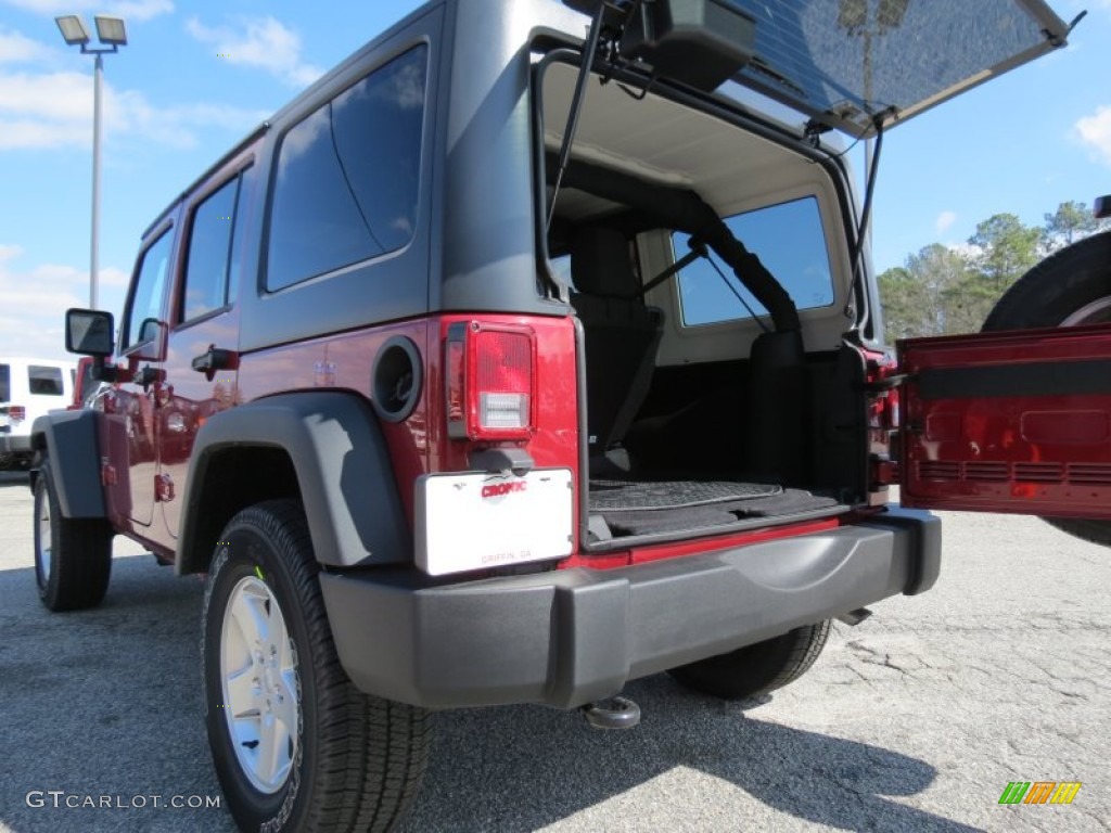 2013 Wrangler Unlimited Sport S 4x4 - Rock Lobster Red / Black photo #17