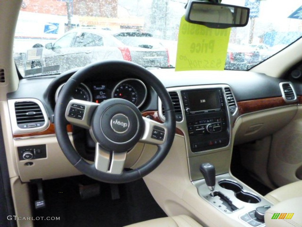 2012 Jeep Grand Cherokee Limited 4x4 Black/Light Frost Beige Dashboard Photo #77815427