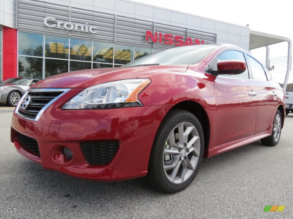 2013 Sentra SR - Red Brick / Charcoal photo #1