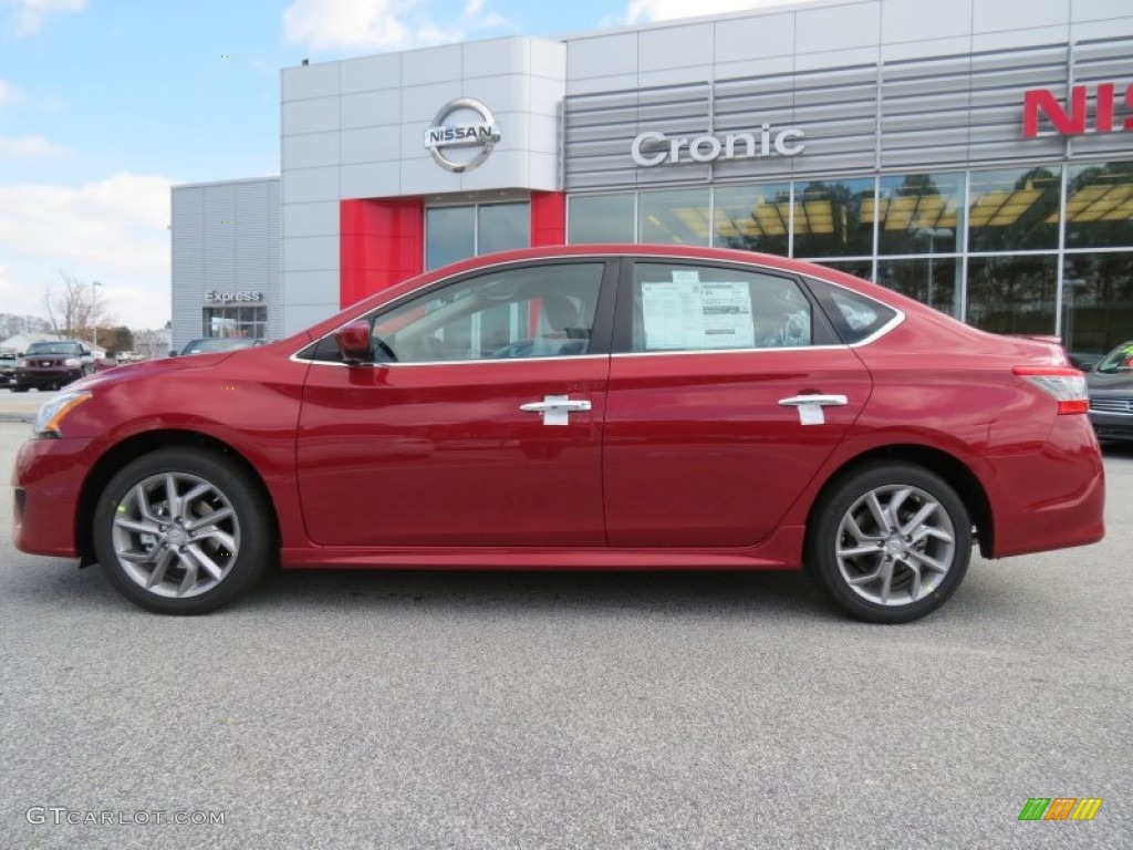 2013 Sentra SR - Red Brick / Charcoal photo #2