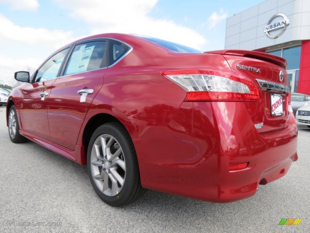 2013 Sentra SR - Red Brick / Charcoal photo #3