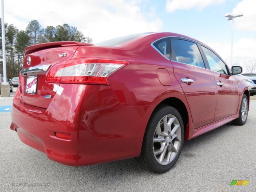 2013 Sentra SR - Red Brick / Charcoal photo #5