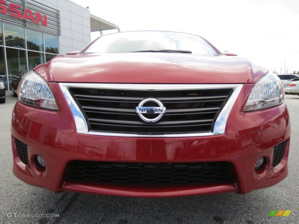 2013 Sentra SR - Red Brick / Charcoal photo #8