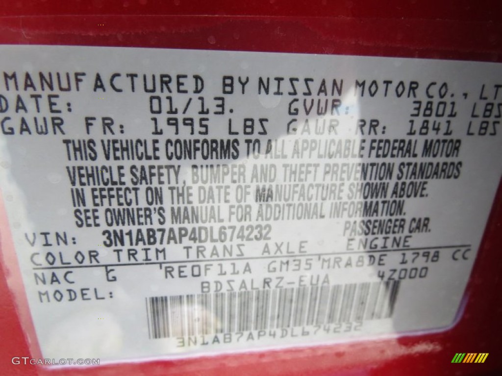 2013 Sentra SR - Red Brick / Charcoal photo #18