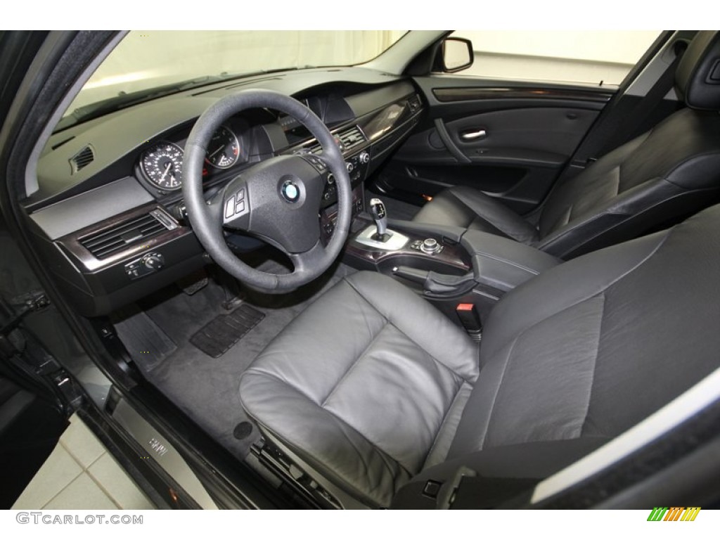 Black Interior 2010 BMW 5 Series 528i Sedan Photo #77816024