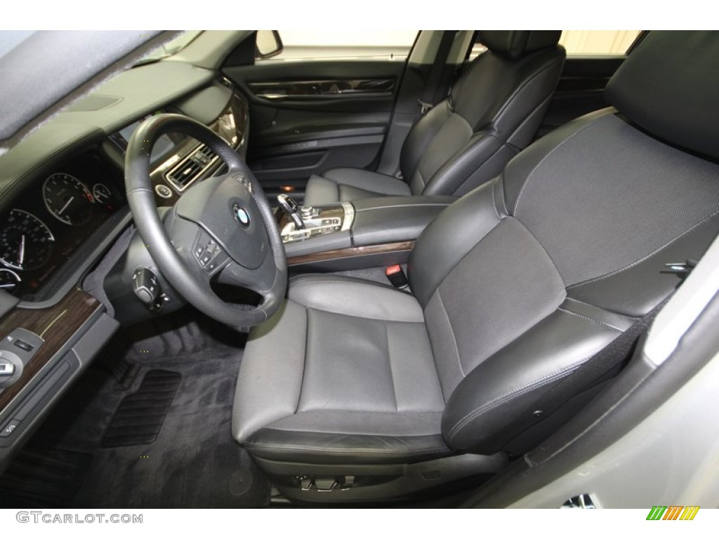 Black Nappa Leather Interior 2009 BMW 7 Series 750Li Sedan Photo #77816421