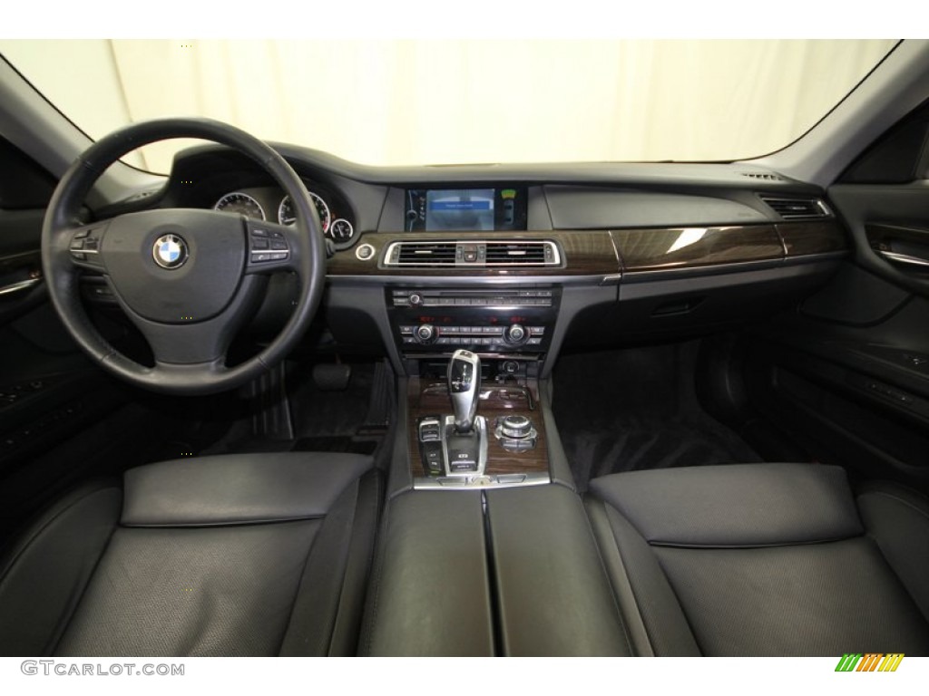 2009 BMW 7 Series 750Li Sedan Black Nappa Leather Dashboard Photo #77816429