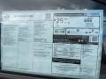 2013 Nissan Rogue S Window Sticker