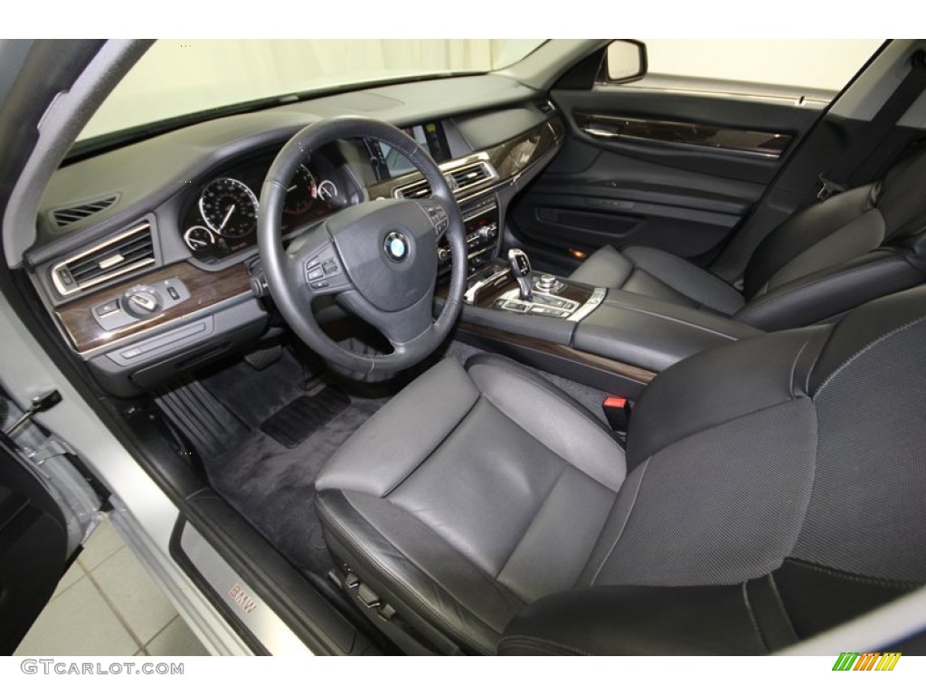 Black Nappa Leather Interior 2009 BMW 7 Series 750Li Sedan Photo #77816540