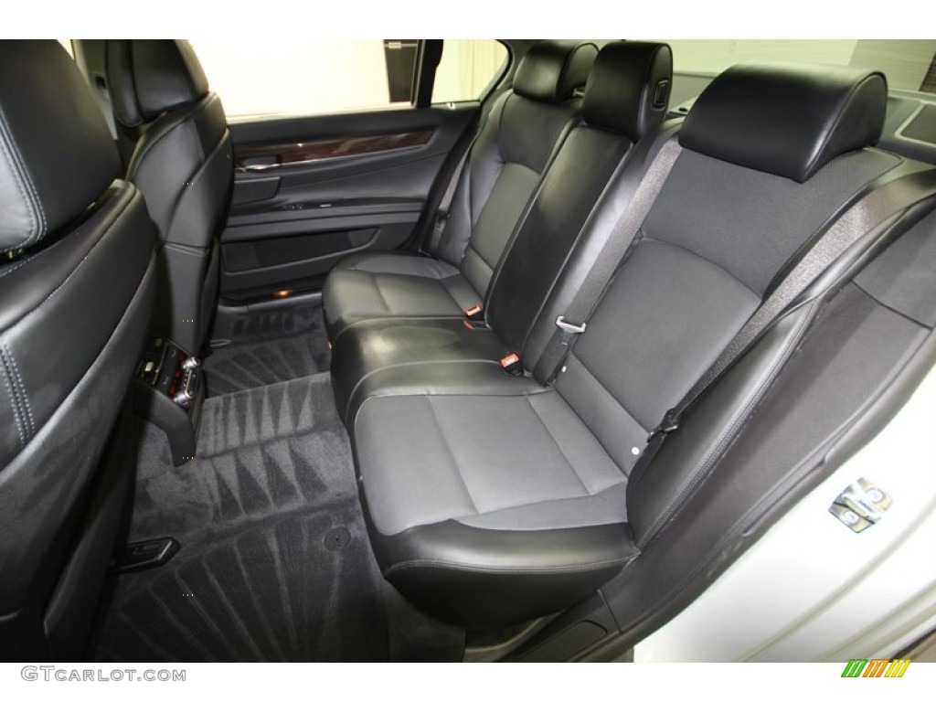 Black Nappa Leather Interior 2009 BMW 7 Series 750Li Sedan Photo #77816548
