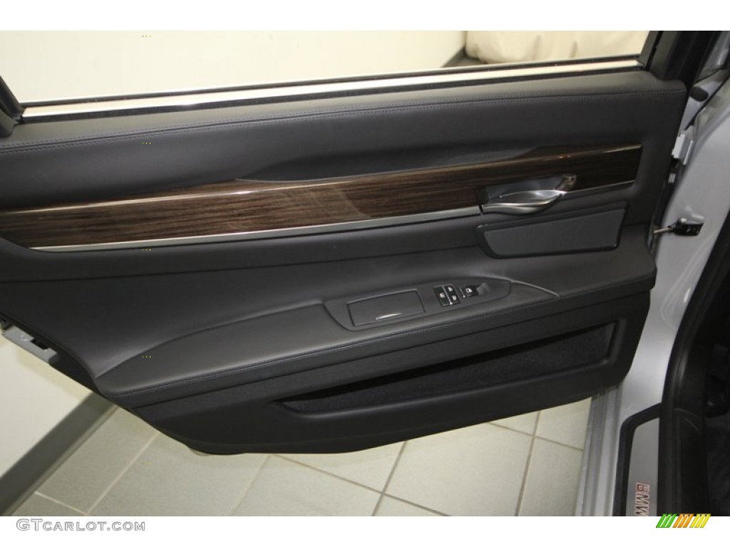 2009 BMW 7 Series 750Li Sedan Black Nappa Leather Door Panel Photo #77816741