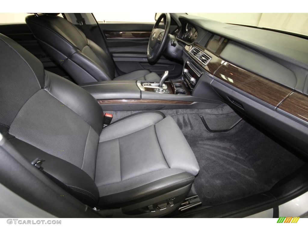 Black Nappa Leather Interior 2009 BMW 7 Series 750Li Sedan Photo #77816858