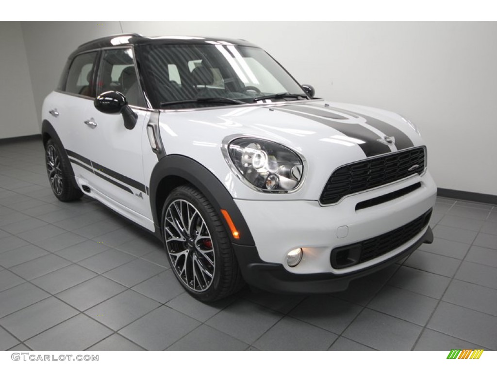 2013 Cooper John Cooper Works Countryman All4 AWD - Light White / Carbon Black Lounge Leather photo #1