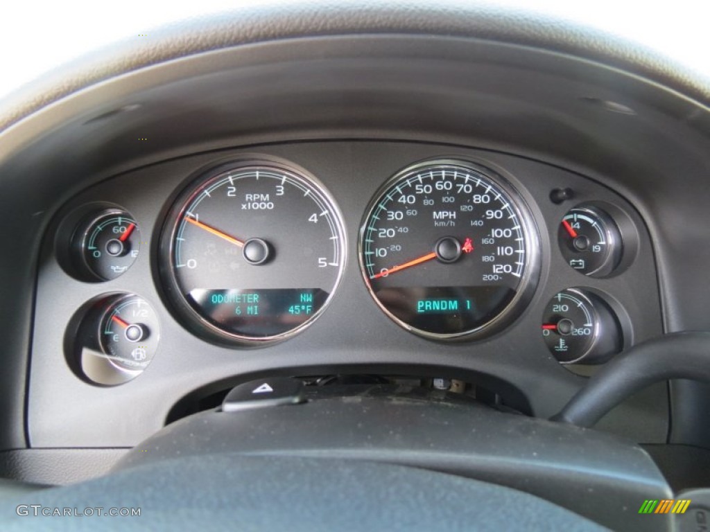 2013 GMC Sierra 2500HD SLT Crew Cab Gauges Photo #77817988