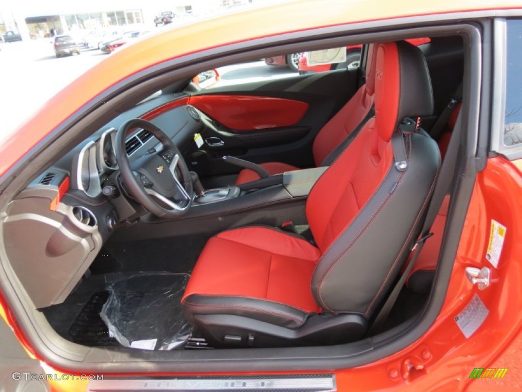 Inferno Orange Interior 2013 Chevrolet Camaro SS/RS Coupe Photo #77818220
