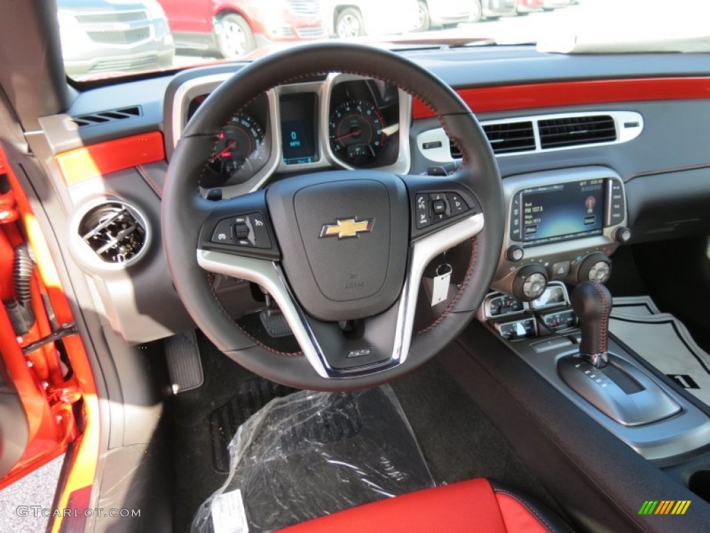 2013 Chevrolet Camaro SS/RS Coupe Inferno Orange Dashboard Photo #77818256