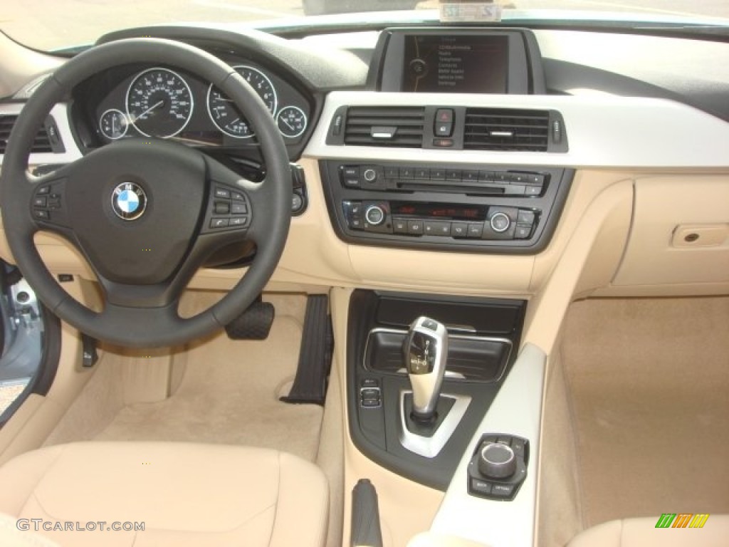2012 BMW 3 Series 328i Sedan Venetian Beige Dashboard Photo #77820525