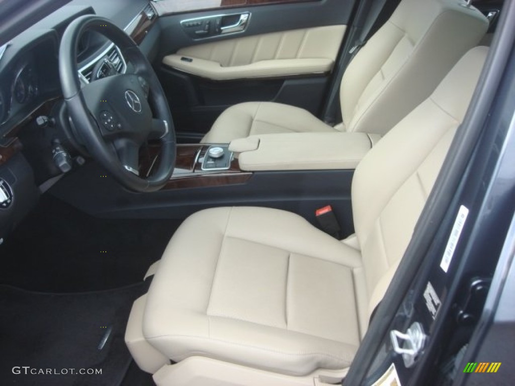 Almond Beige Interior 2010 Mercedes-Benz E 350 Sedan Photo #77821065