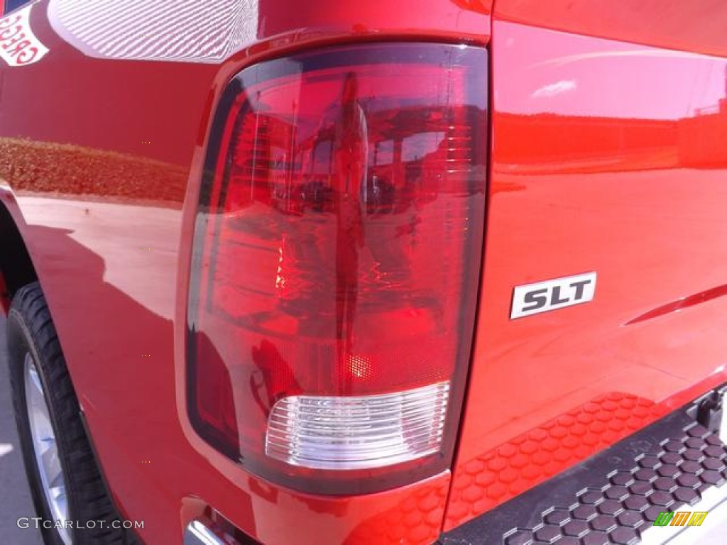 2012 Ram 1500 SLT Quad Cab - Flame Red / Dark Slate Gray/Medium Graystone photo #14