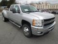 2013 Silver Ice Metallic Chevrolet Silverado 3500HD LTZ Crew Cab 4x4 Dually  photo #1