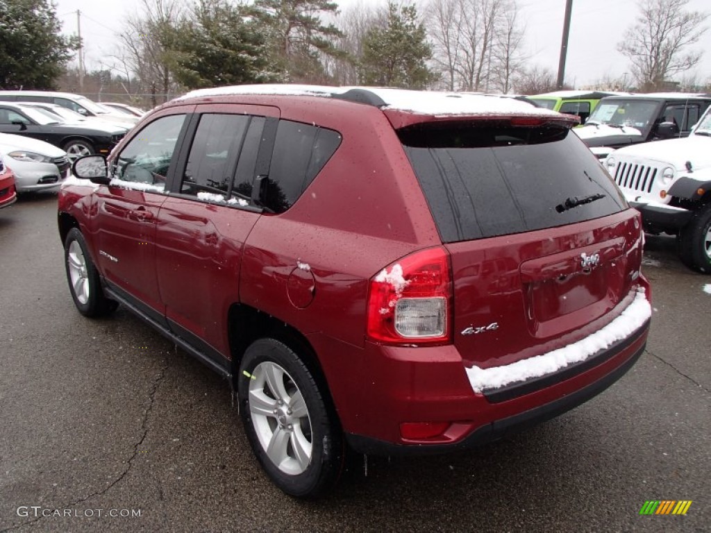 Deep Cherry Red Crystal Pearl 2013 Jeep Compass Latitude 4x4 Exterior Photo #77821311