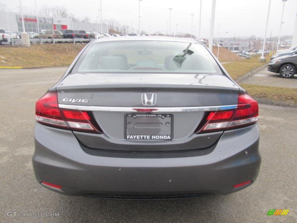 2013 Civic EX Sedan - Polished Metal Metallic / Gray photo #3