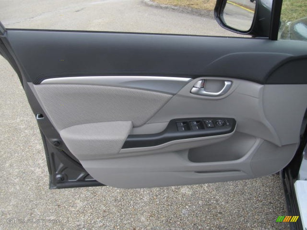 2013 Civic EX Sedan - Polished Metal Metallic / Gray photo #6