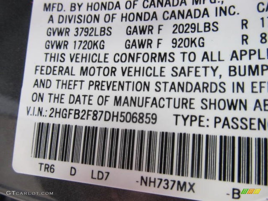 2013 Civic EX Sedan - Polished Metal Metallic / Gray photo #9