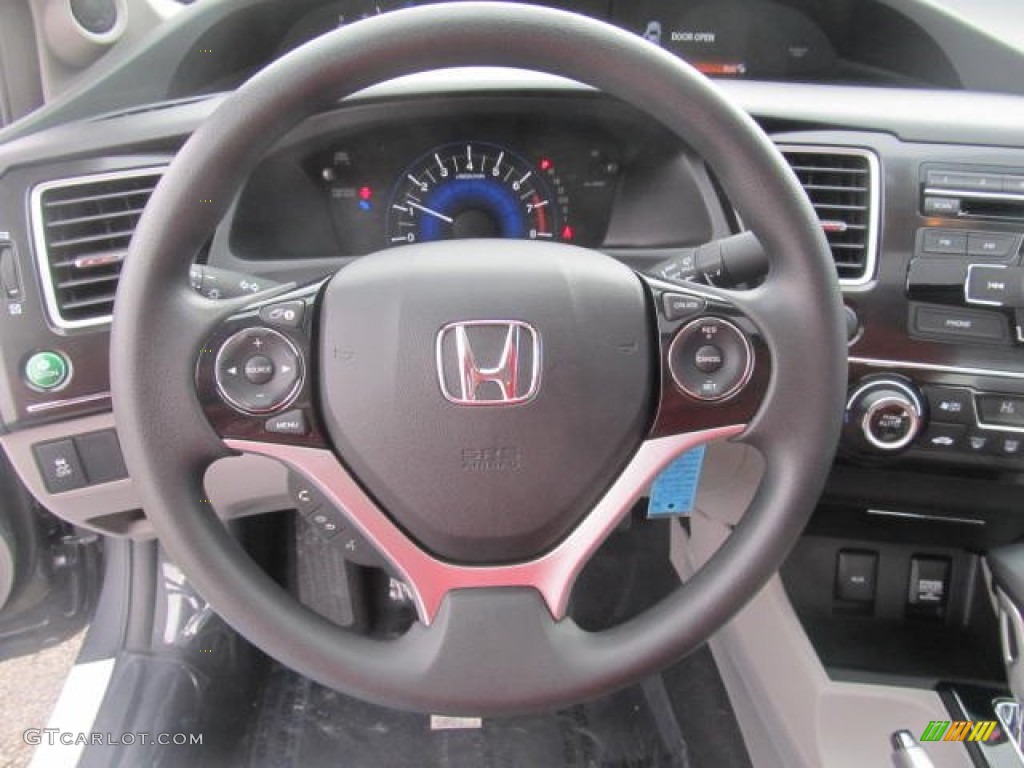 2013 Civic EX Sedan - Polished Metal Metallic / Gray photo #11