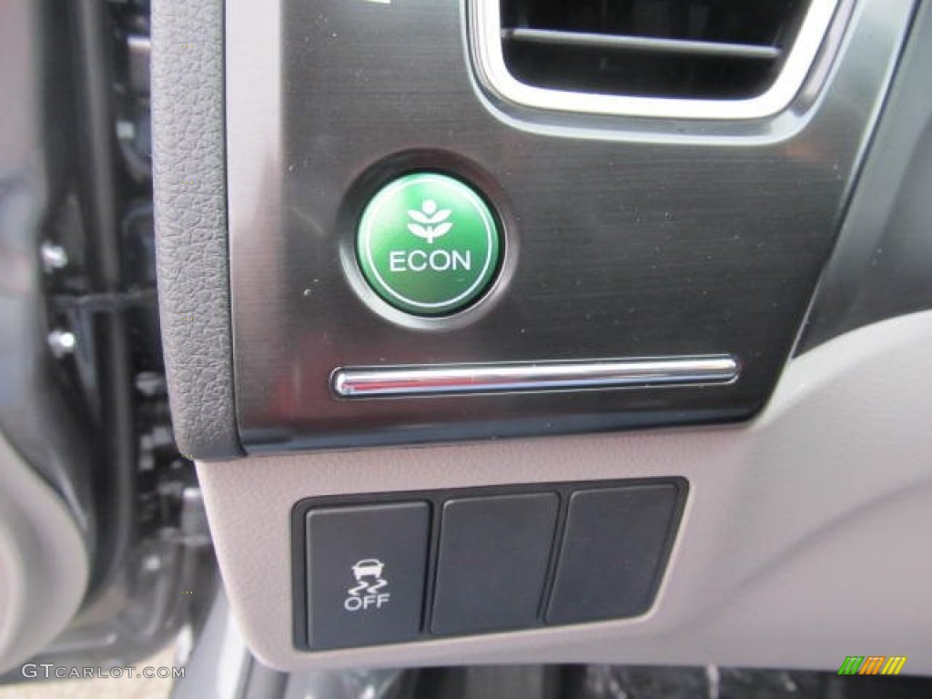 2013 Civic EX Sedan - Polished Metal Metallic / Gray photo #14