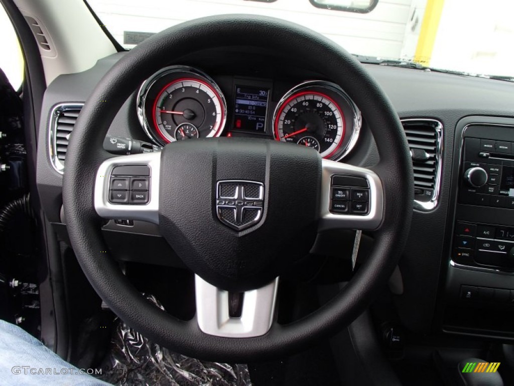 2013 Dodge Durango SXT AWD Black Steering Wheel Photo #77822629