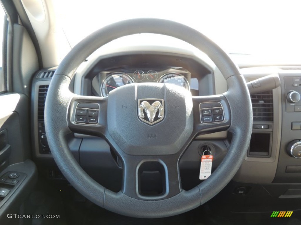 2012 Ram 1500 ST Quad Cab - Bright White / Dark Slate Gray/Medium Graystone photo #14