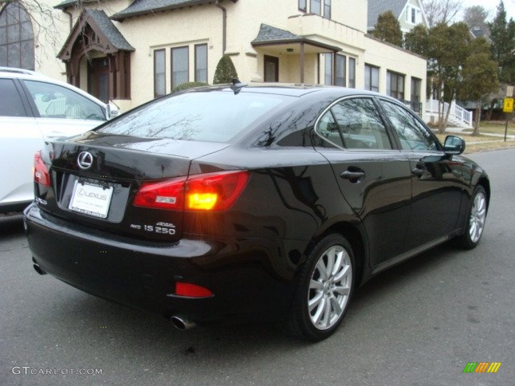 2008 IS 250 AWD - Obsidian Black / Black photo #4