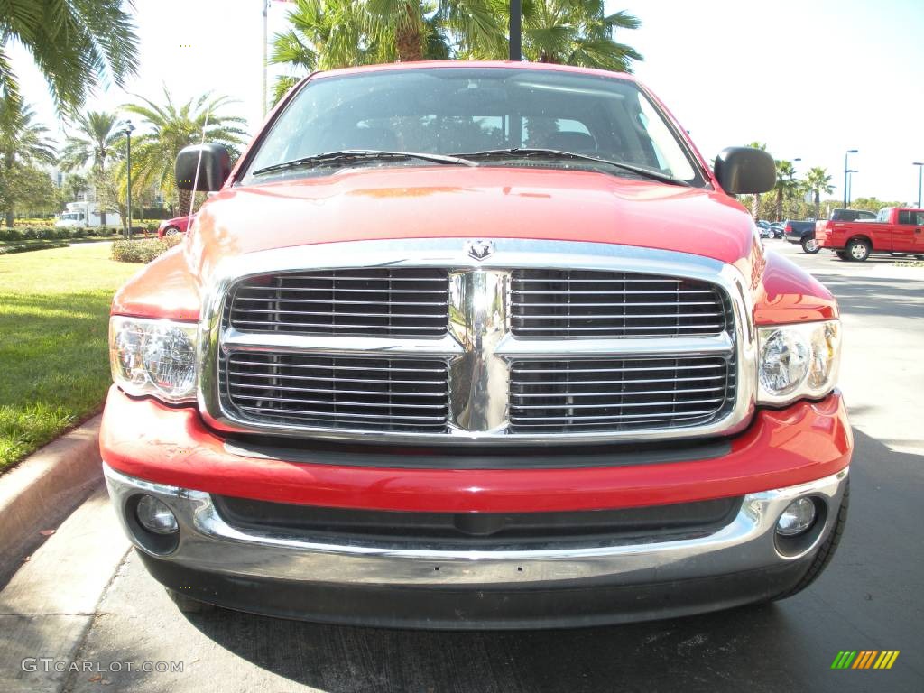 2005 Ram 1500 SLT Quad Cab - Flame Red / Dark Slate Gray photo #3