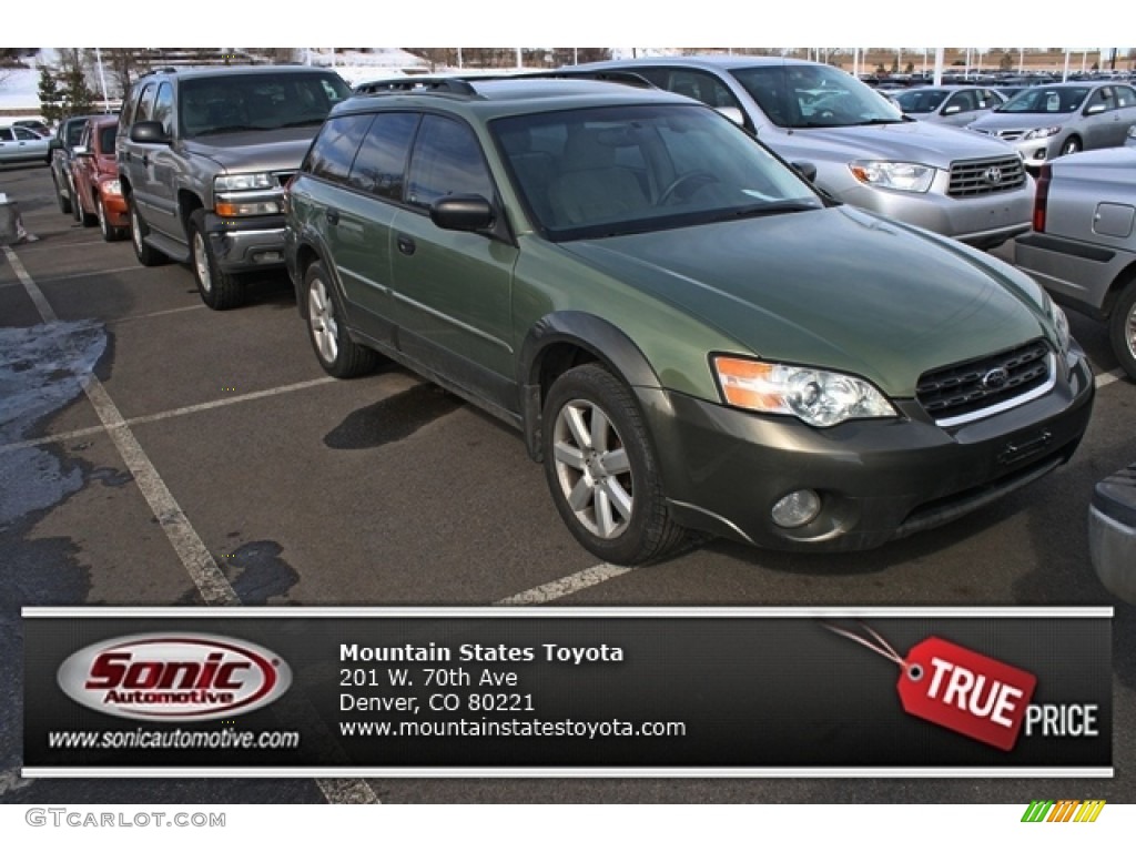 2006 Outback 2.5i Wagon - Willow Green Opalescent / Taupe photo #1