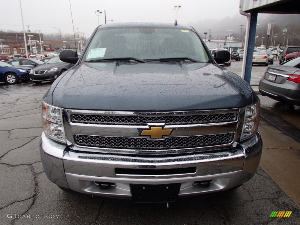 2013 Silverado 1500 LT Crew Cab 4x4 - Blue Granite Metallic / Ebony photo #3