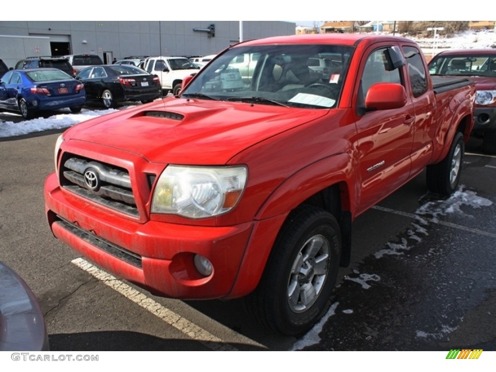 2005 Tacoma V6 TRD Sport Access Cab 4x4 - Impulse Red Pearl / Graphite Gray photo #4