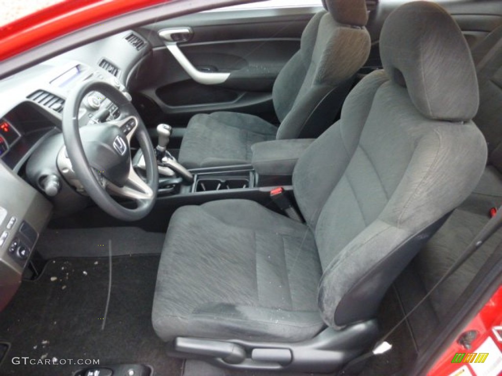 Black Interior 2008 Honda Civic EX Coupe Photo #77825505