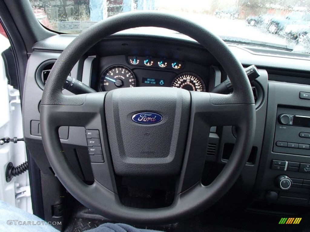 2013 Ford F150 XL Regular Cab 4x4 Steel Gray Steering Wheel Photo #77826114