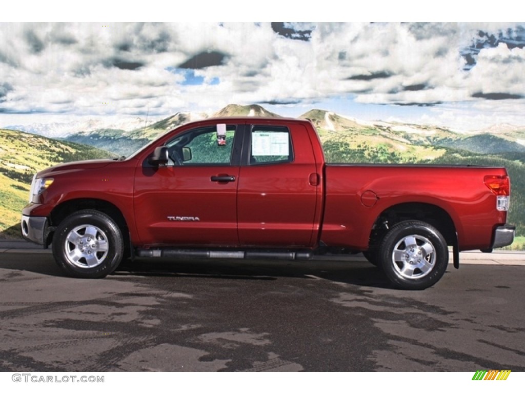 2010 Tundra Double Cab 4x4 - Salsa Red Pearl / Graphite Gray photo #6